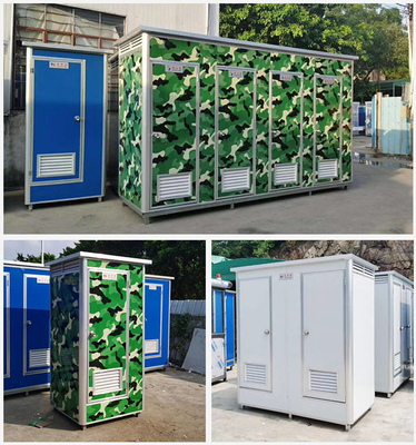 Nhà vệ sinh đa người ngoài trời di động được chế tạo sẵn với điện và hệ thống ống nước và cách nhiệt